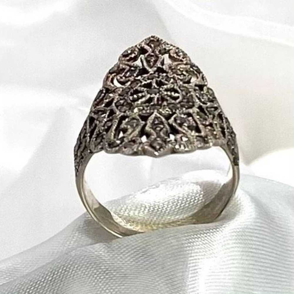 Sterling Silver ARG Sterling Silver Marcasite Ring - image 3