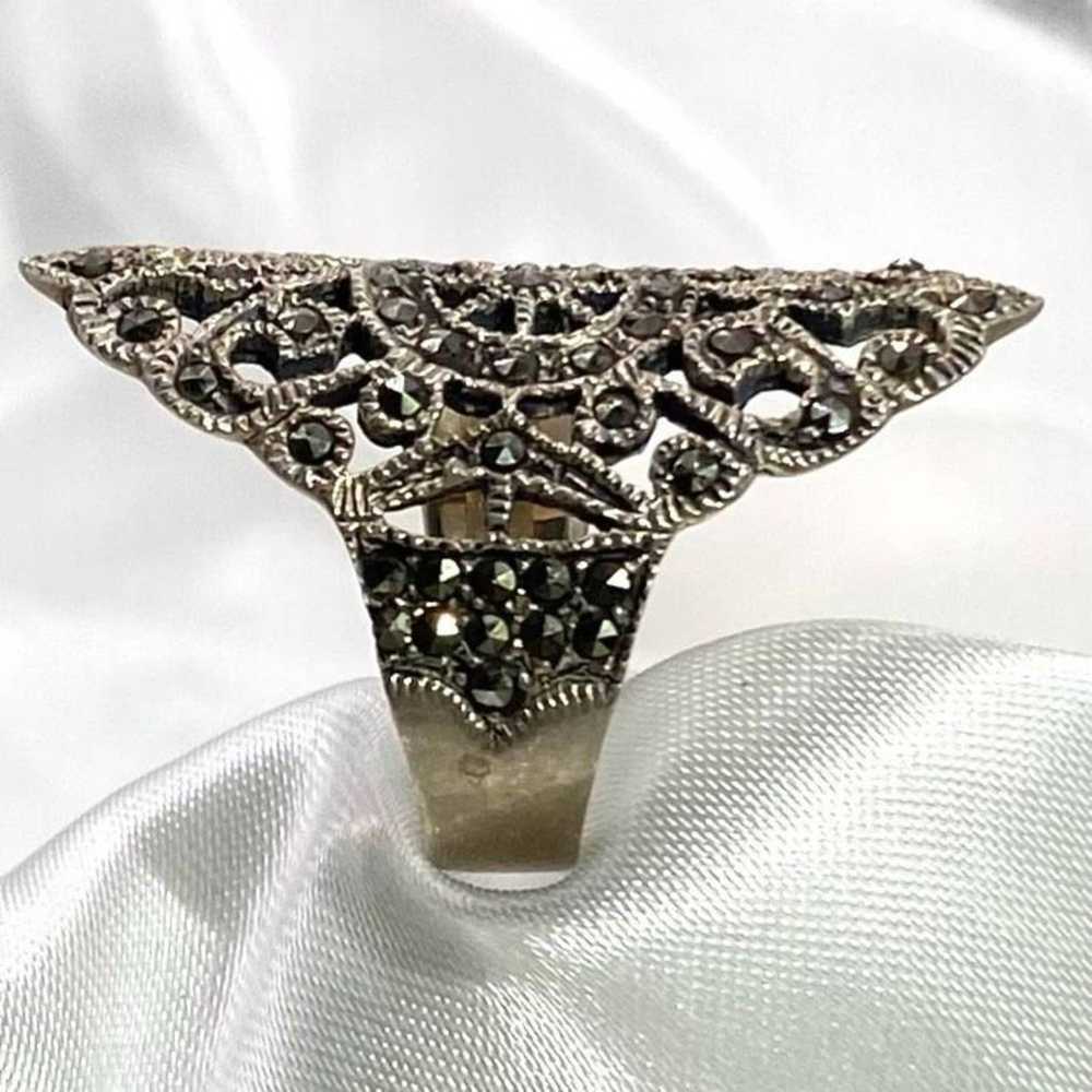 Sterling Silver ARG Sterling Silver Marcasite Ring - image 5