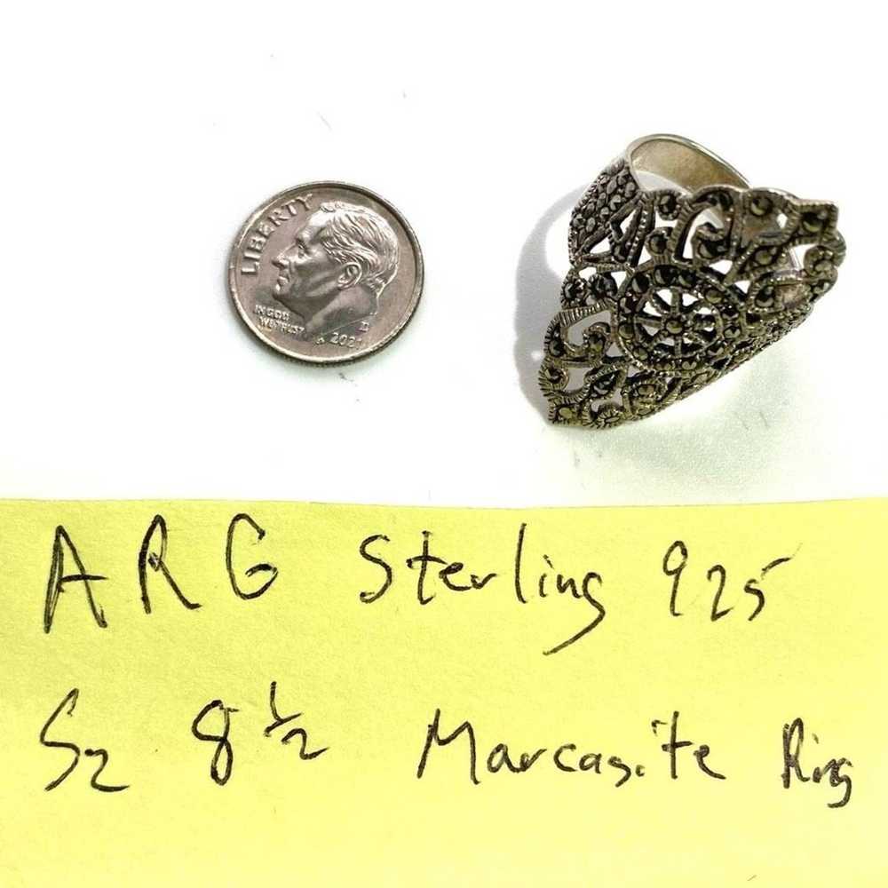Sterling Silver ARG Sterling Silver Marcasite Ring - image 9
