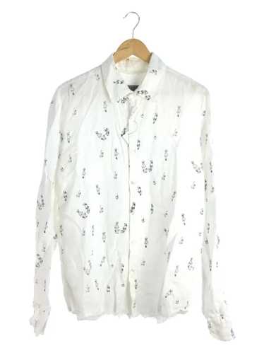 Elena Dawson Handprint Longsleeve Linen Shirt Whit