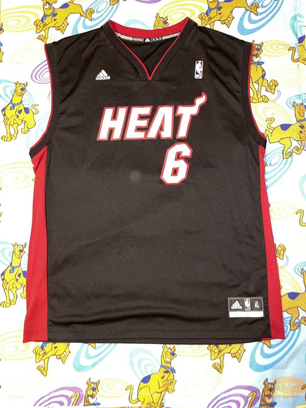 NBA Miami Heat Dwayne Wade Red Youth L Adidas Basketball Jersey Swingman  NWT