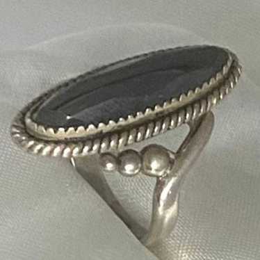 Silver AQE Sterling Silver & Smokey Topaz Sz 5 1/2