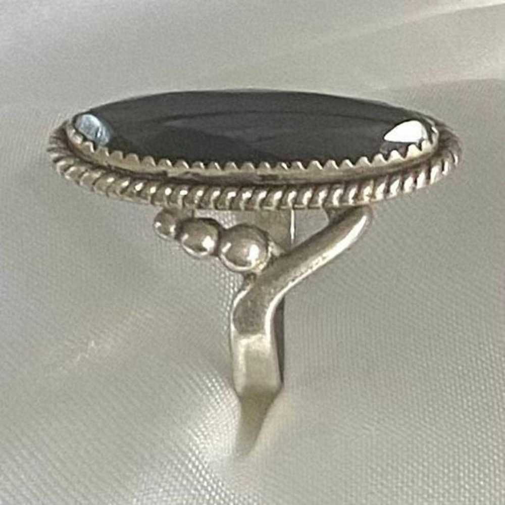 Silver AQE Sterling Silver & Smokey Topaz Sz 5 1/… - image 3