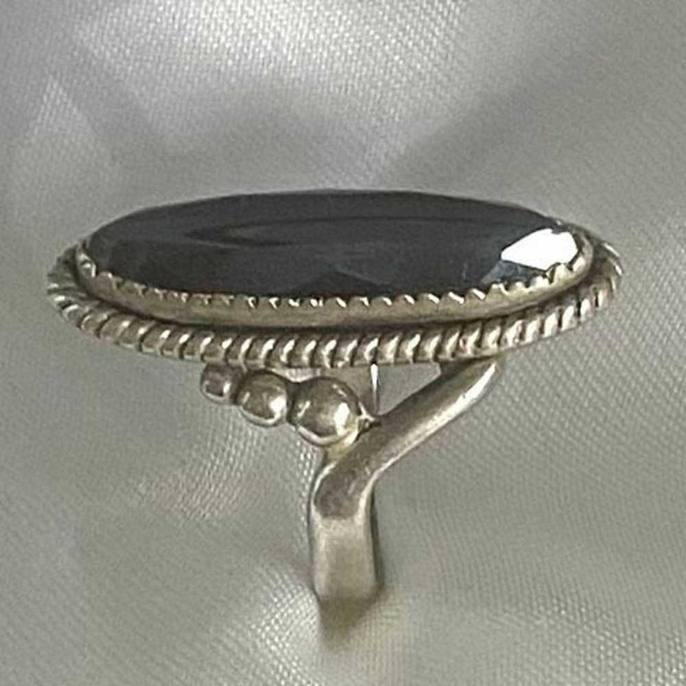 Silver AQE Sterling Silver & Smokey Topaz Sz 5 1/… - image 5