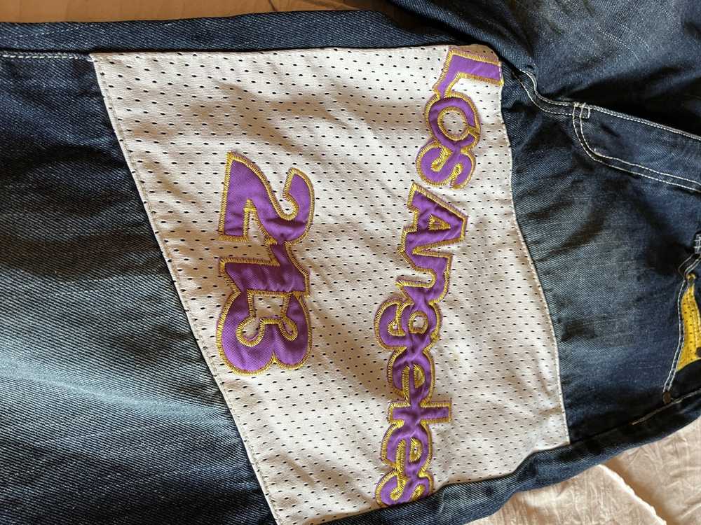 Custom Los Angeles 213 Lakers Embellished Jeans - image 3