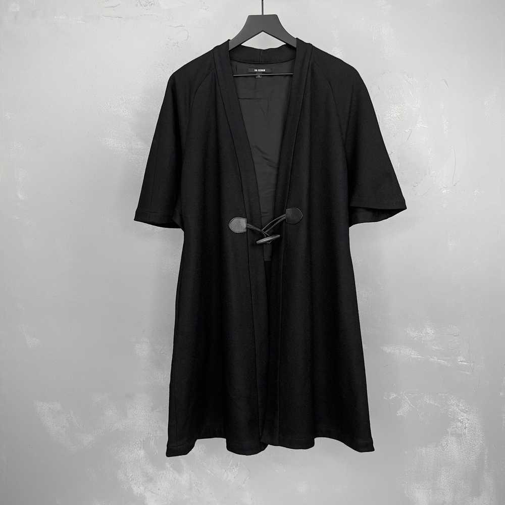 Designer Kal Rieman Black Wool Knit Cape Kimono S… - image 1