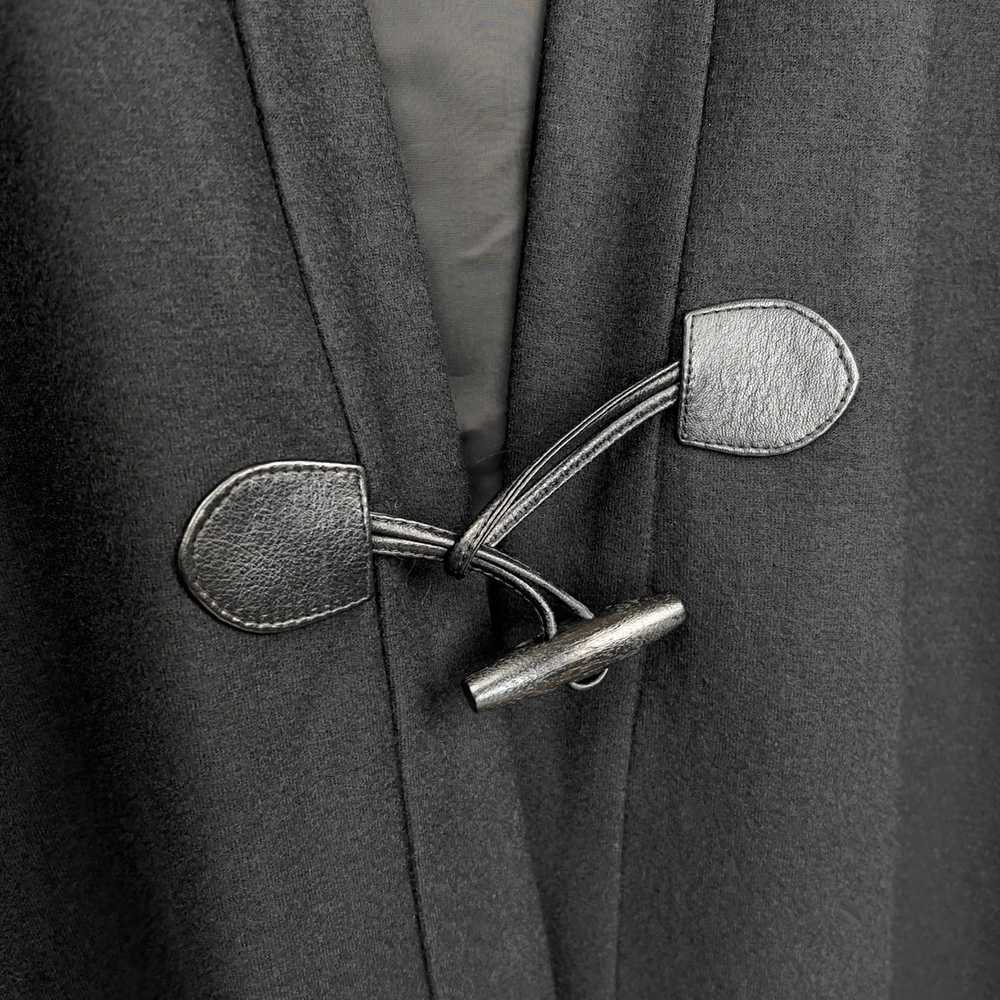 Designer Kal Rieman Black Wool Knit Cape Kimono S… - image 5
