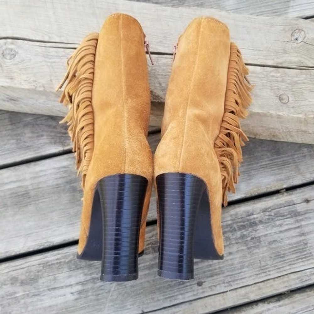 Vintage Vintage 90s y2k Camel Tan Suede Leather F… - image 5