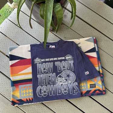 Vintage NFL Dallas Cowboys Embroidered Felt Font And Logo