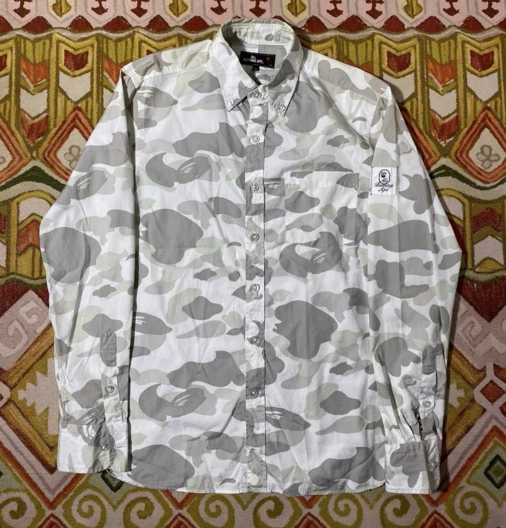 Bape MR BATHING APE 1ST CAMO BD SHIRT - image 1