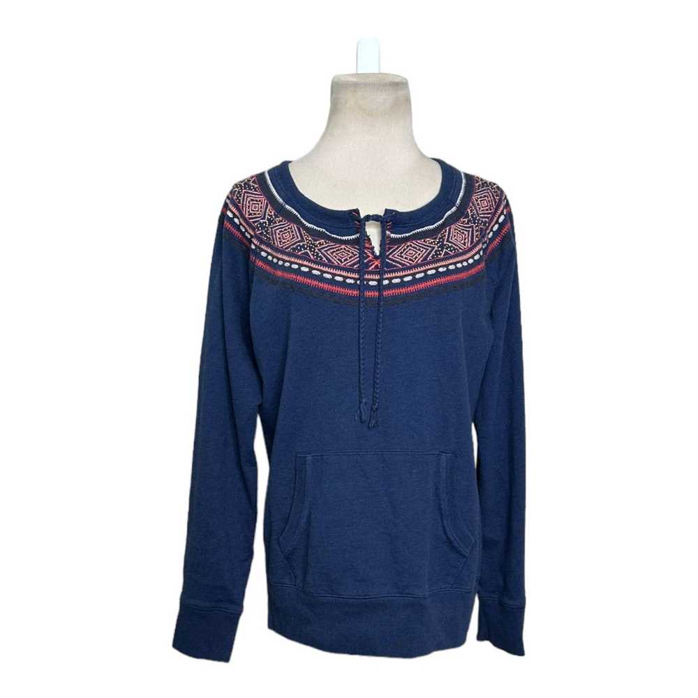 Lucky Brand Lucky Brand blue beaded long sleeves … - image 1