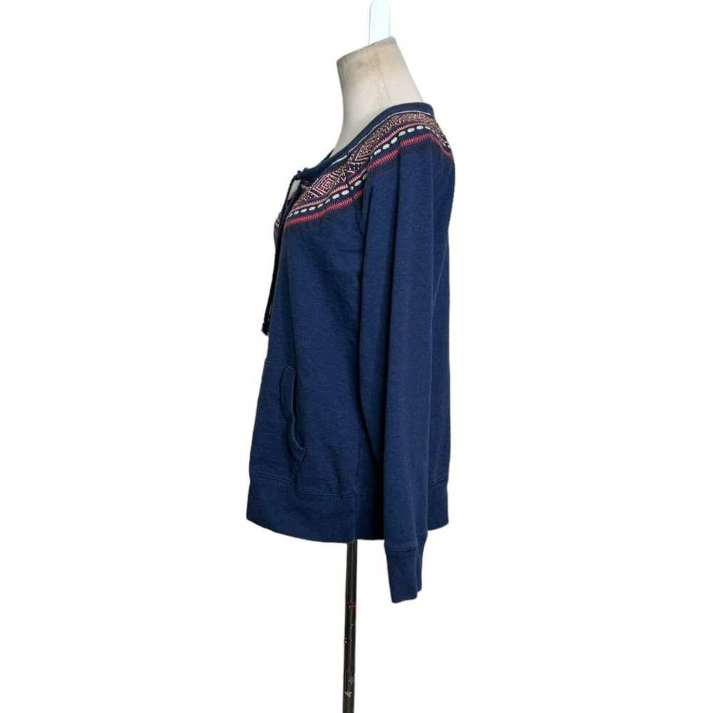 Lucky Brand Lucky Brand blue beaded long sleeves … - image 2