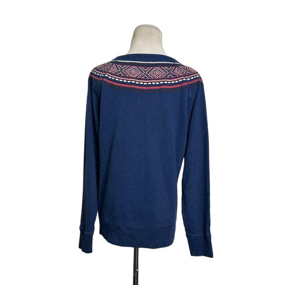 Lucky Brand Lucky Brand blue beaded long sleeves … - image 3