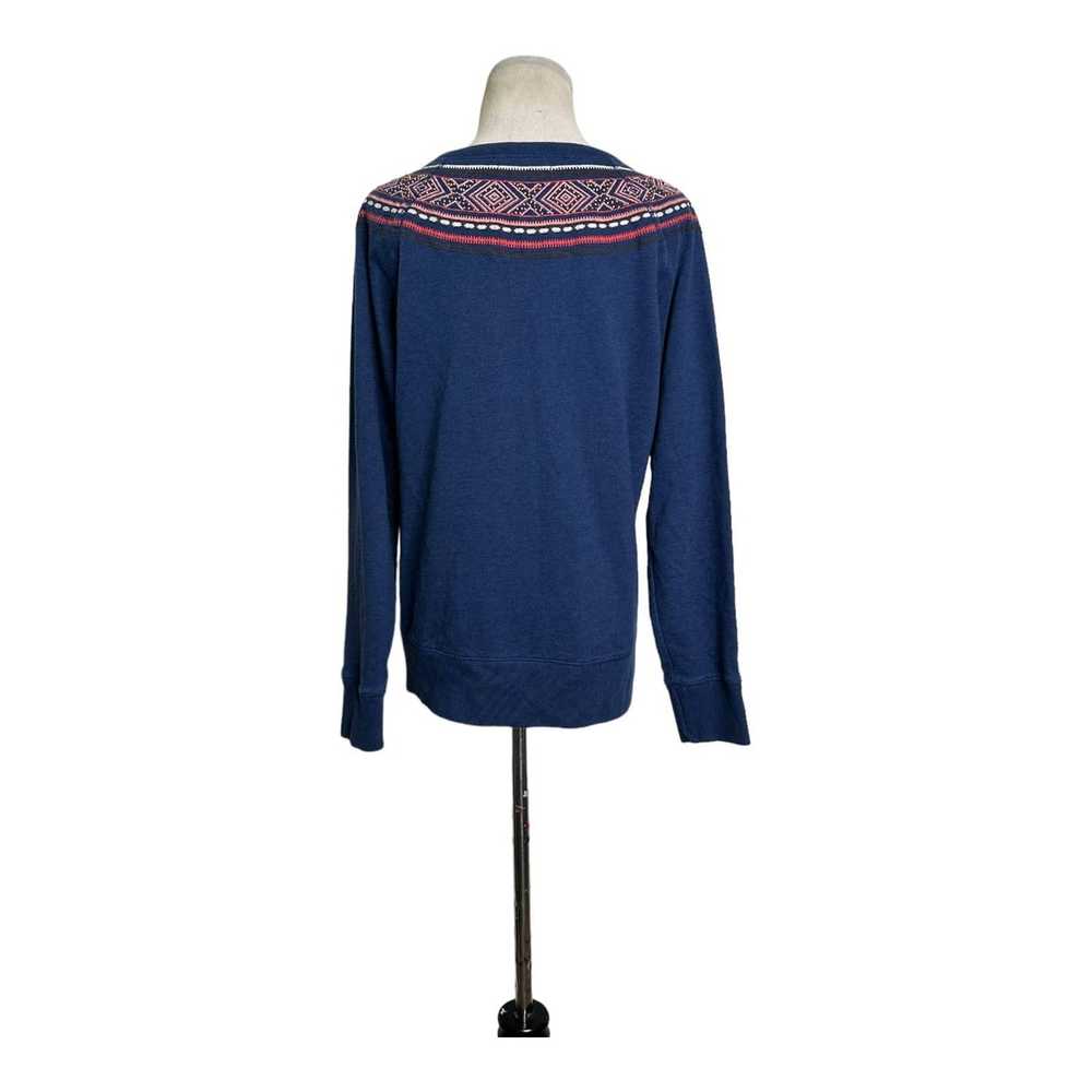 Lucky Brand Lucky Brand blue beaded long sleeves … - image 9