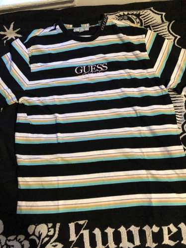 Guess jeans black and white clearance striped shirt