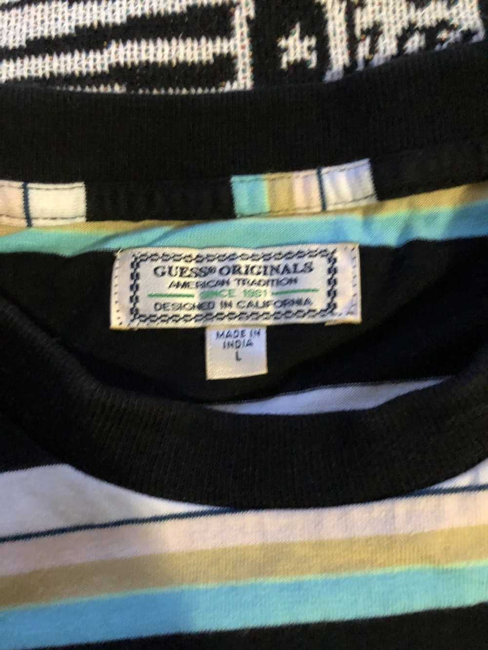 Guess Guess Jeans Black Blue White Striped - image 2