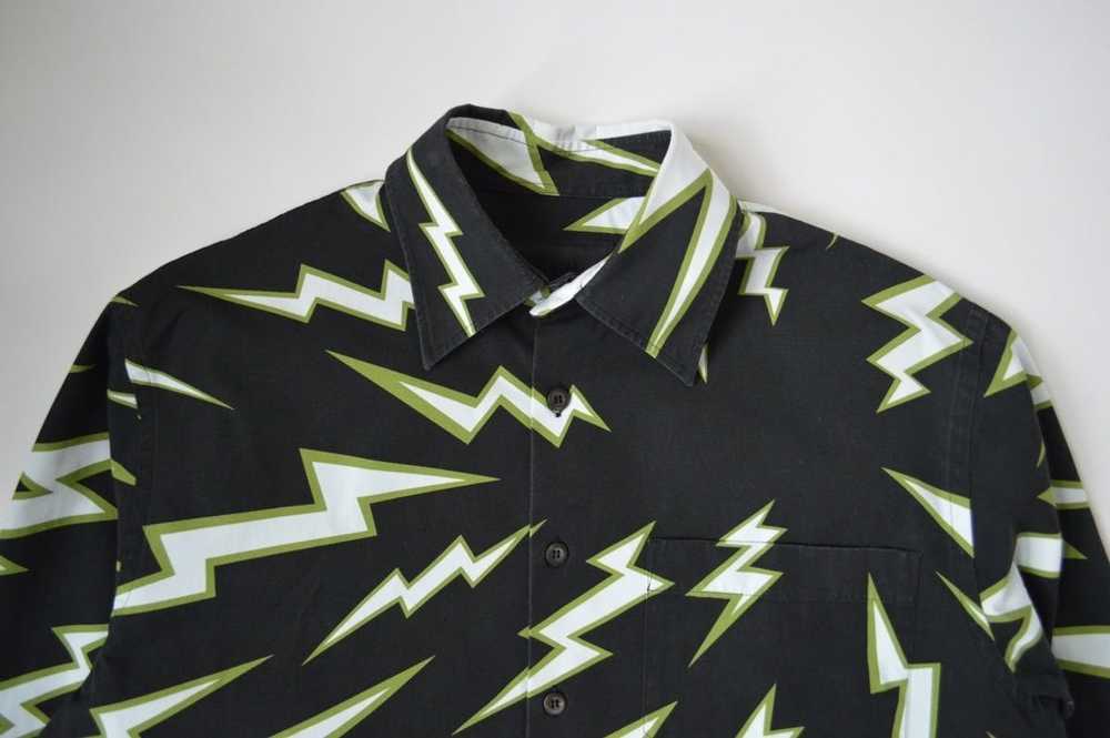 Prada A/W 19 Lightning Bolt Print Shirt - image 3