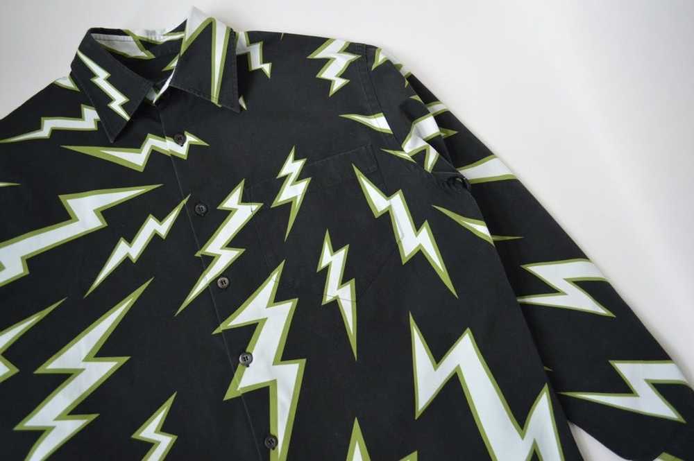 Prada A/W 19 Lightning Bolt Print Shirt - image 4