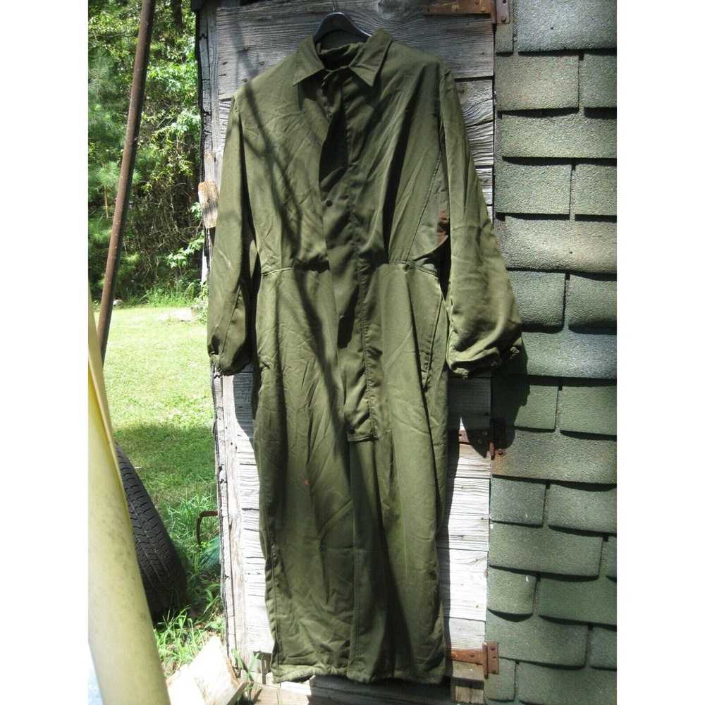 Military Mens Army Green Mechanics Work Coveralls… - image 3