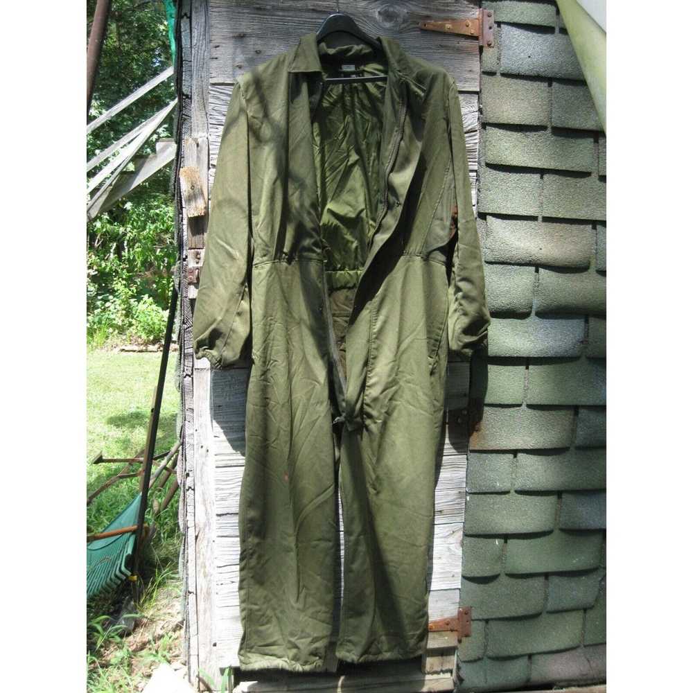 Military Mens Army Green Mechanics Work Coveralls… - image 5
