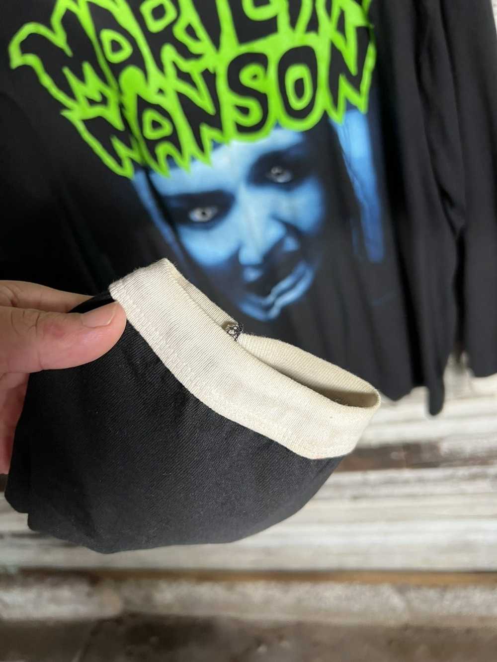 Band Tees × Vintage Vintage Marilyn Manson Long S… - image 9