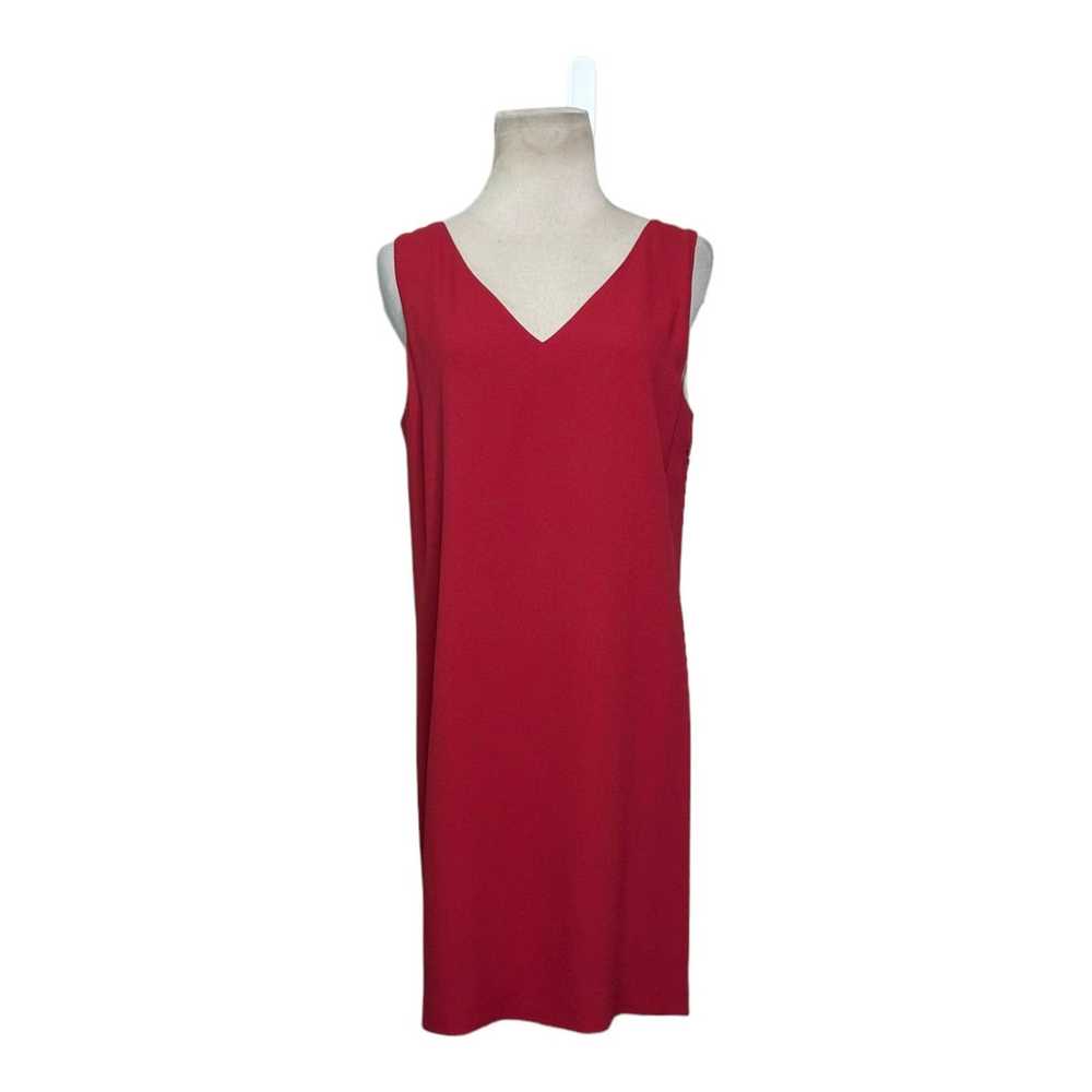 Theory Theory V-neck Shift Cranberry Rosina Mini … - image 11