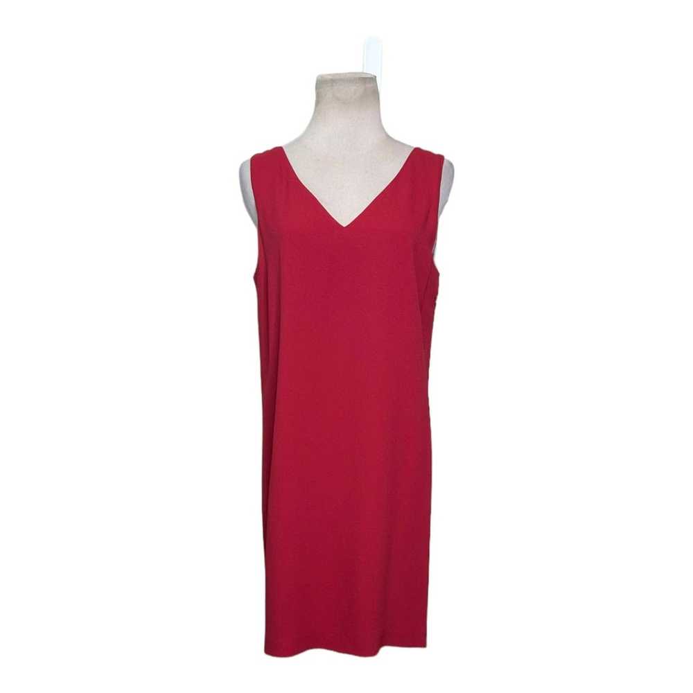 Theory Theory V-neck Shift Cranberry Rosina Mini … - image 1