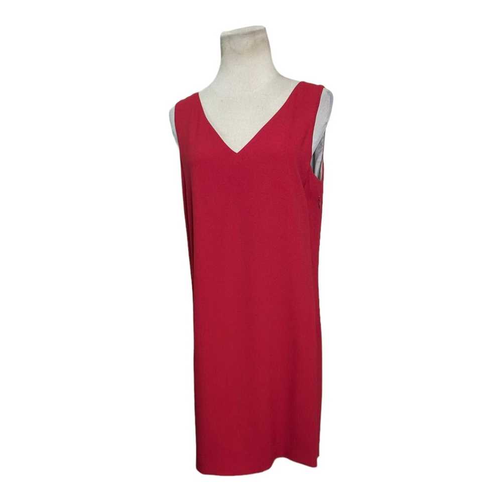 Theory Theory V-neck Shift Cranberry Rosina Mini … - image 8