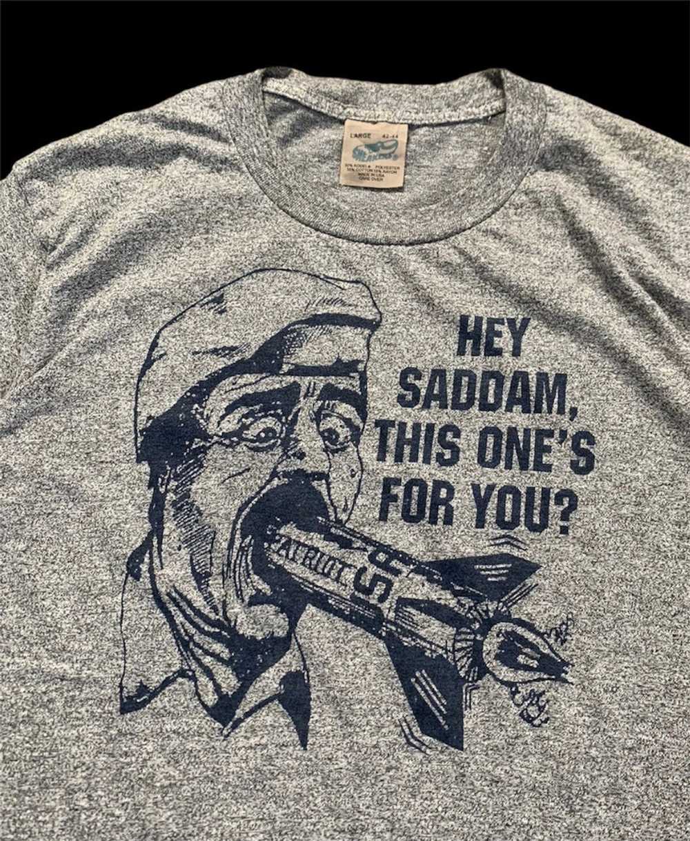 Streetwear × Vintage Vintage saddam hussein 80s t… - image 2