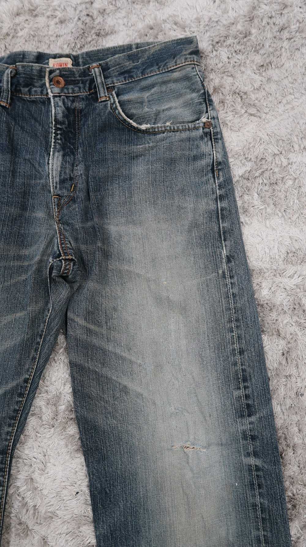 Distressed Denim × Edwin × Vintage Vtg Edwin 505z… - image 4