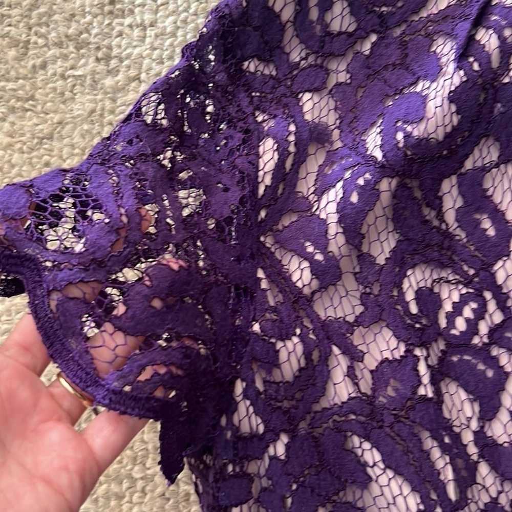 Adrianna Papell Adrianna Papell Plum Purple Lace … - image 8