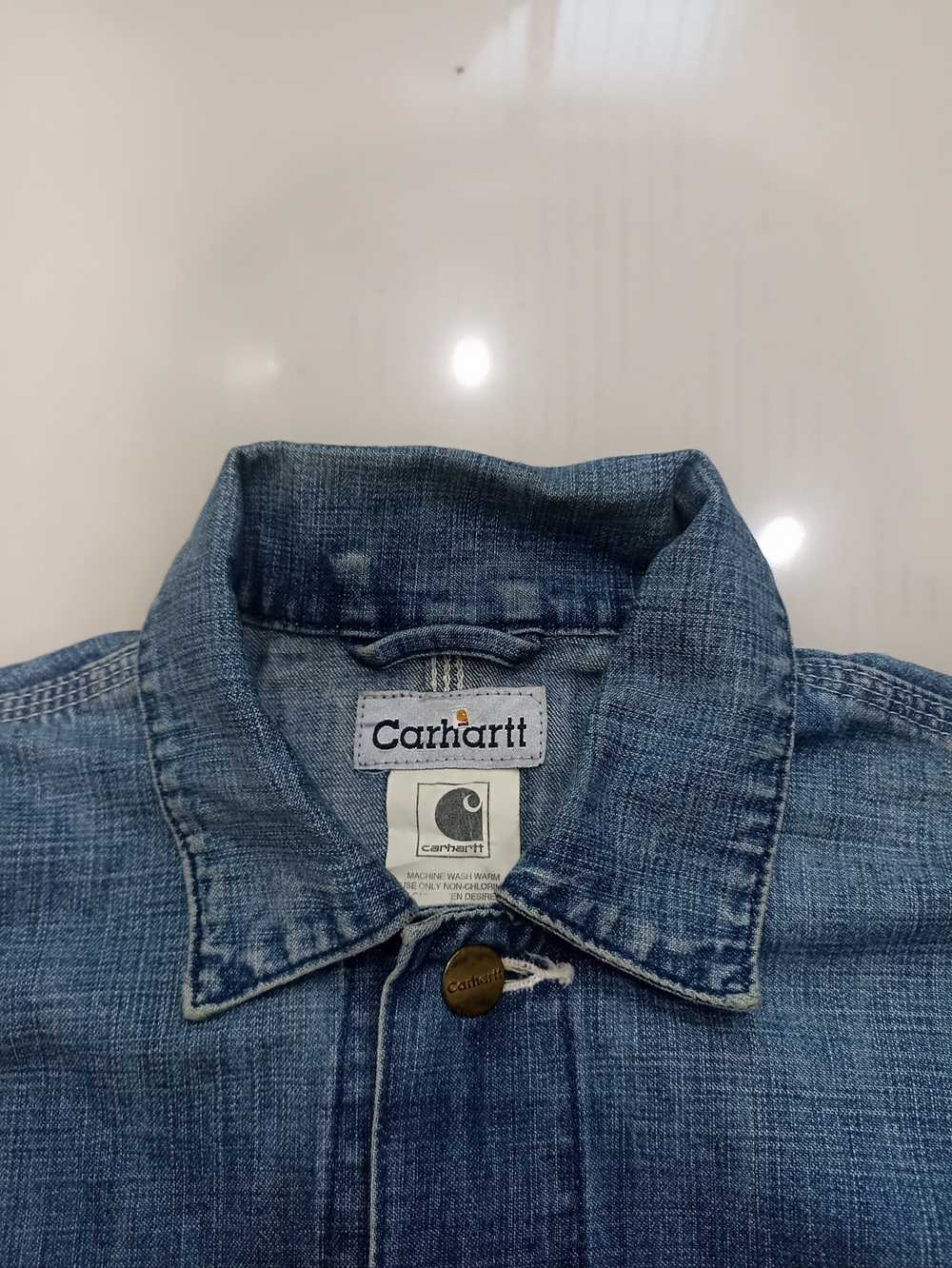 Carhartt × Denim Jacket Og chore coat denim carha… - image 2