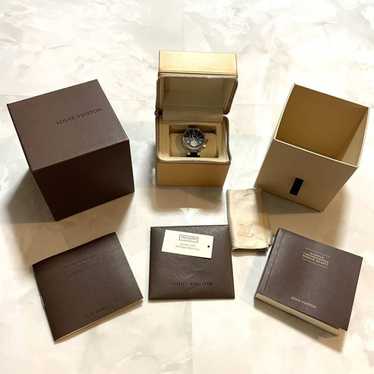 Louis Vuitton® Tambour Slim Monogram Dentelle, Quartz, 33MM, Diamonds  Black. Size in 2023