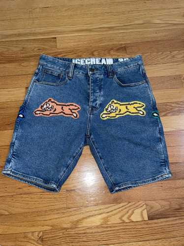 Icecream Ice Cream Running Rainbow Dog Jean Shorts