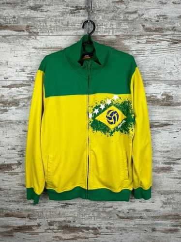 Brazil Shirt Adult Medium Yellow Green Brasil MLS Soccer Football Mens A95*