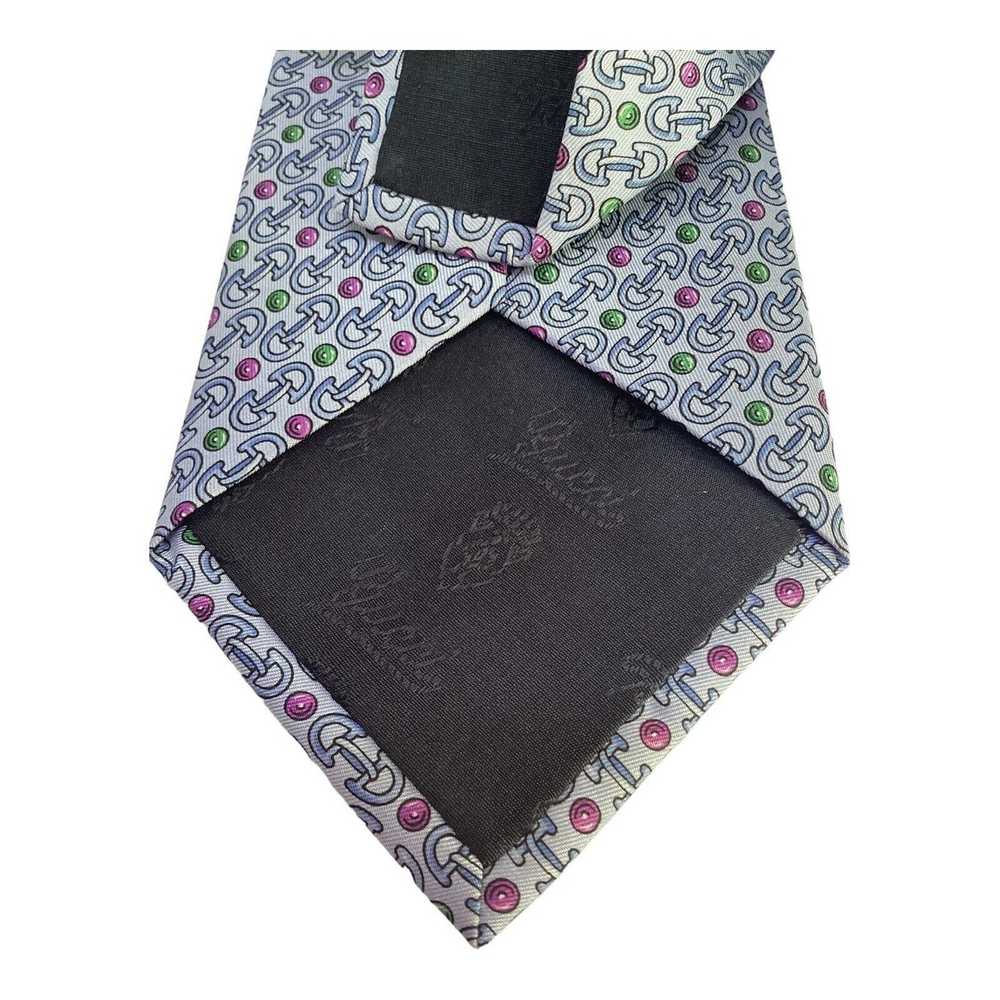 Gucci GUCCI Blue Equestrian Print Silk Tie Made I… - image 7