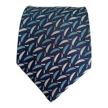 Designer CHARVET PLACE VENDÔME Blue Geometric Sil… - image 1