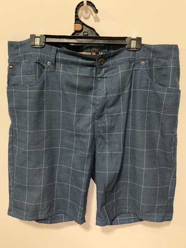 Quiksilver Quicksilver Men’s Grey Blue Plaid Shor… - image 1