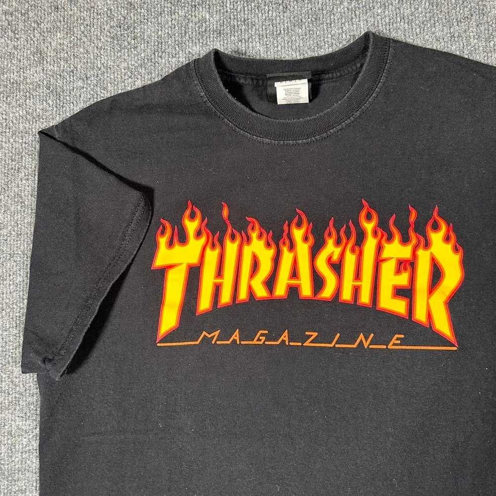 Thrasher Thrasher Skateboard Flame Logo T Shirt M… - image 1