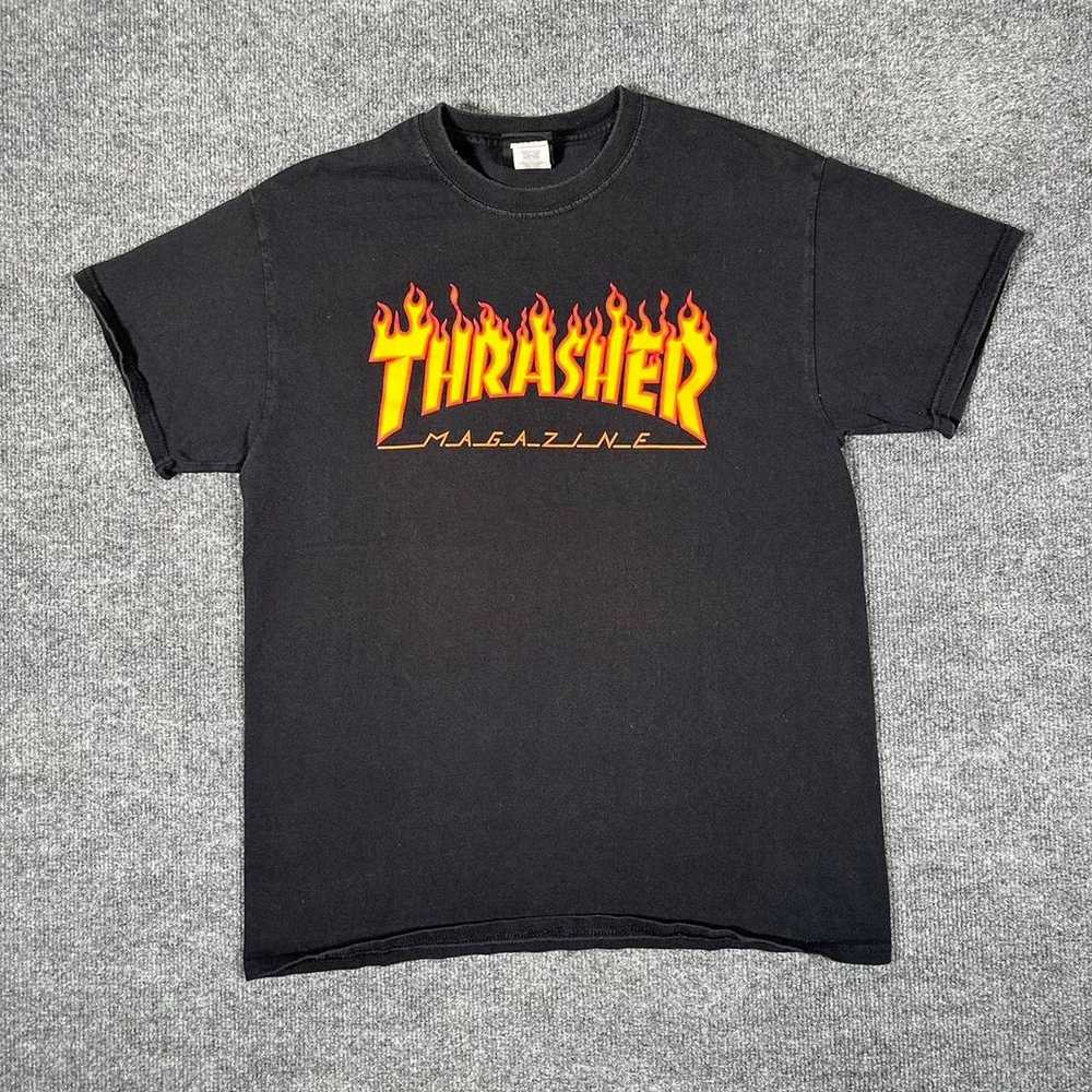 Thrasher Thrasher Skateboard Flame Logo T Shirt M… - image 2