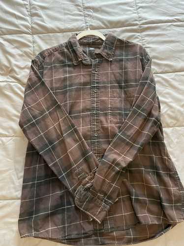 Uniqlo Brown plaid flannel shirt