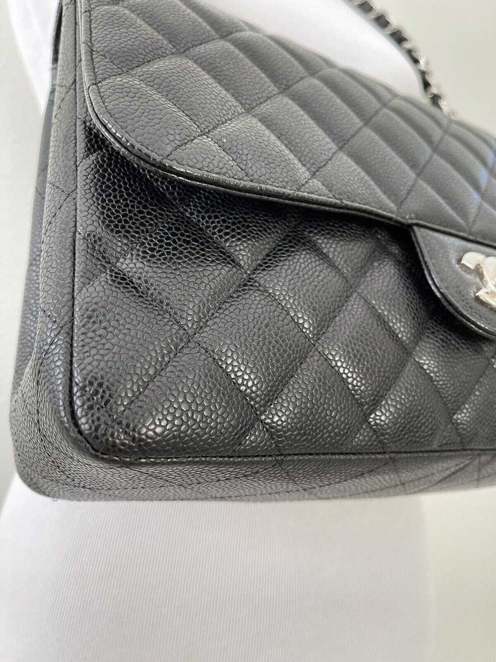 Chanel Chanel Classic Jumbo Single Flap Bag Black… - image 10