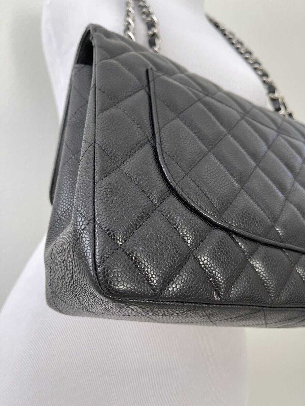 Chanel Chanel Classic Jumbo Single Flap Bag Black… - image 11