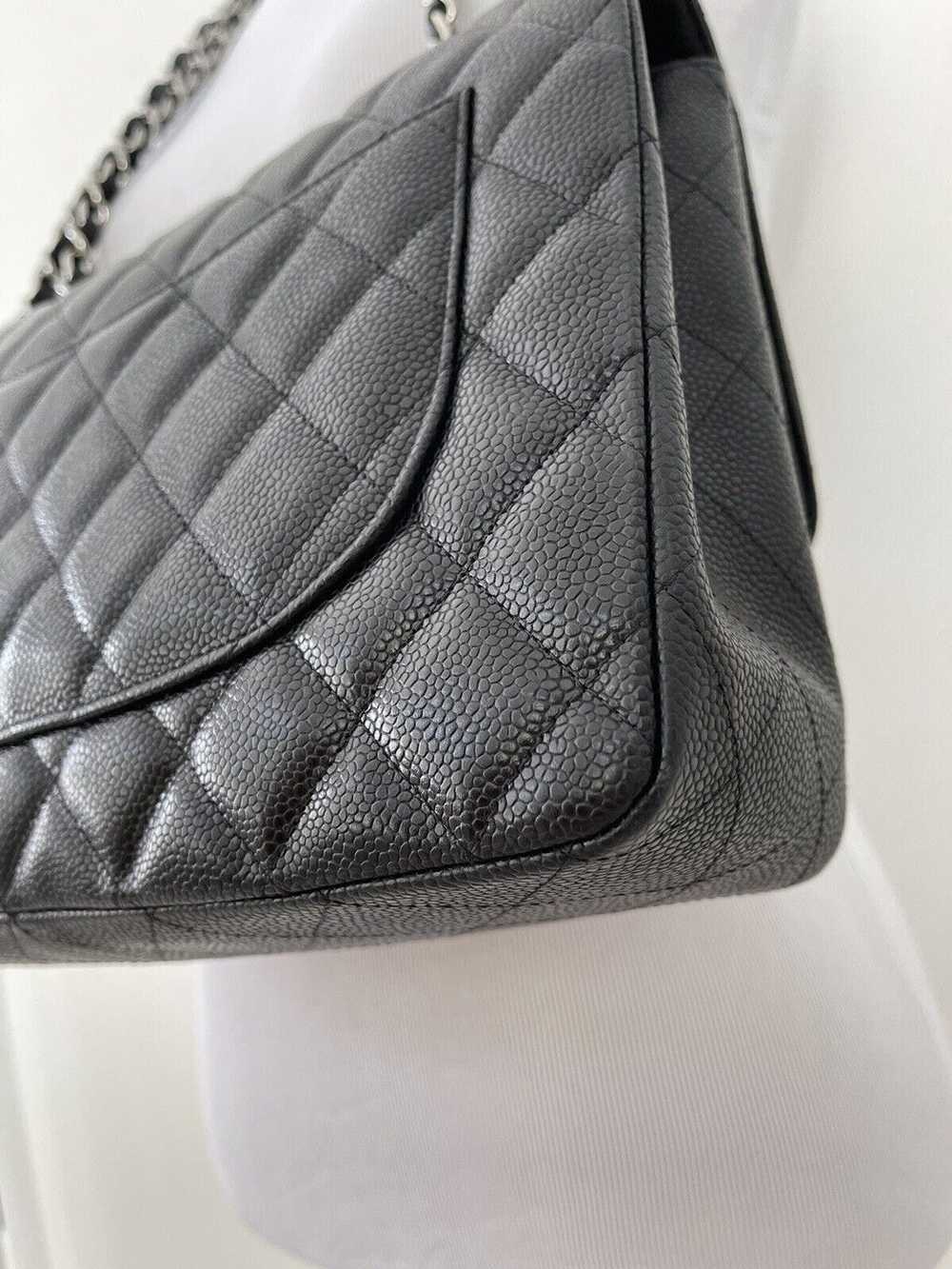 Chanel Chanel Classic Jumbo Single Flap Bag Black… - image 12