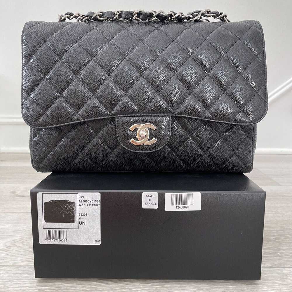 Chanel Chanel Classic Jumbo Single Flap Bag Black… - image 2