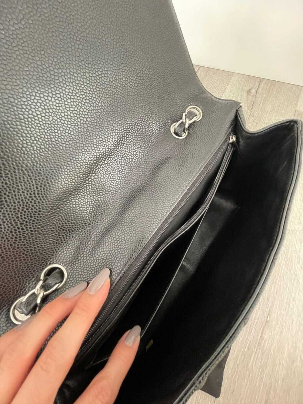 Chanel Chanel Classic Jumbo Single Flap Bag Black… - image 5