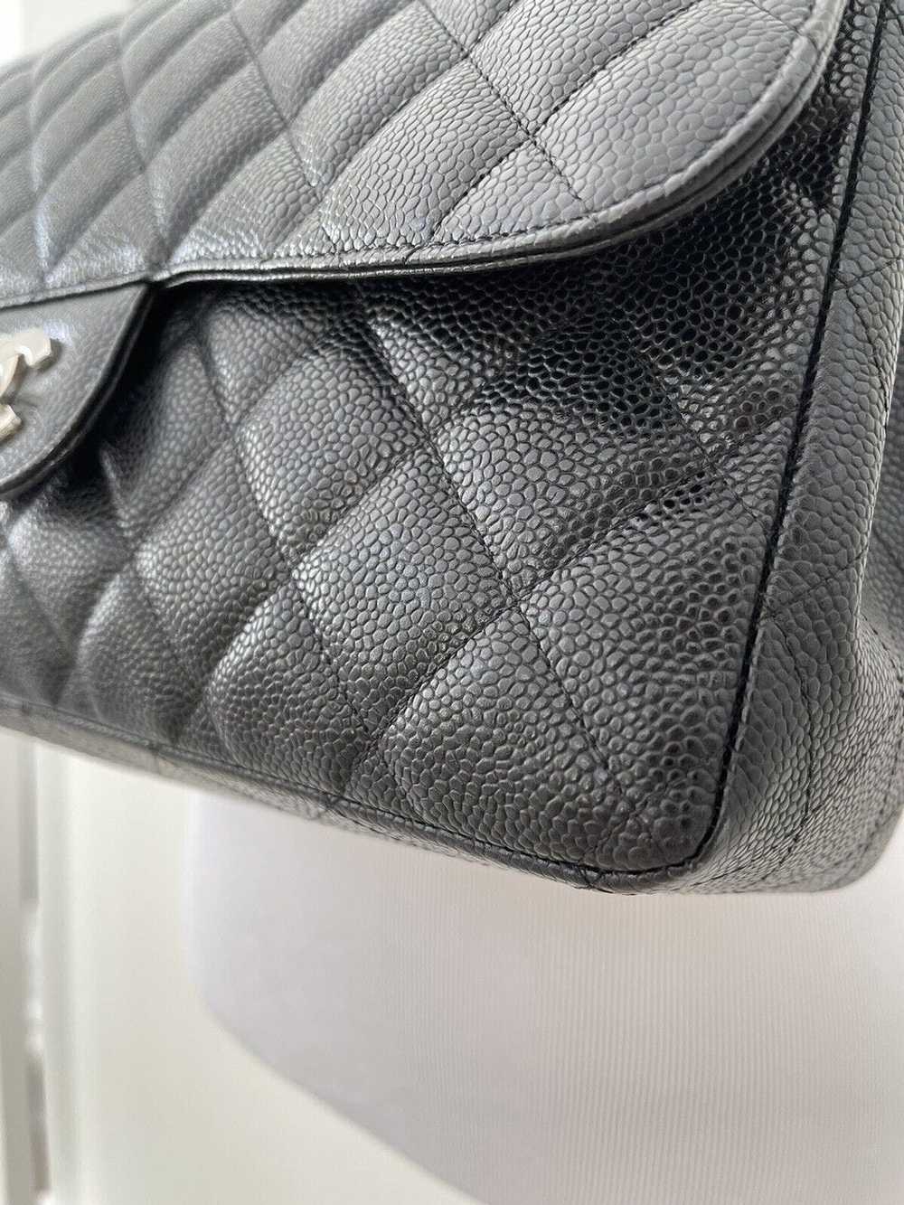 Chanel Chanel Classic Jumbo Single Flap Bag Black… - image 8