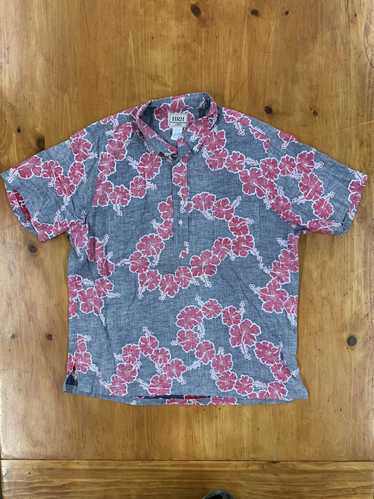 Lucky Vintage 90s Tropical Print Silk Shirt