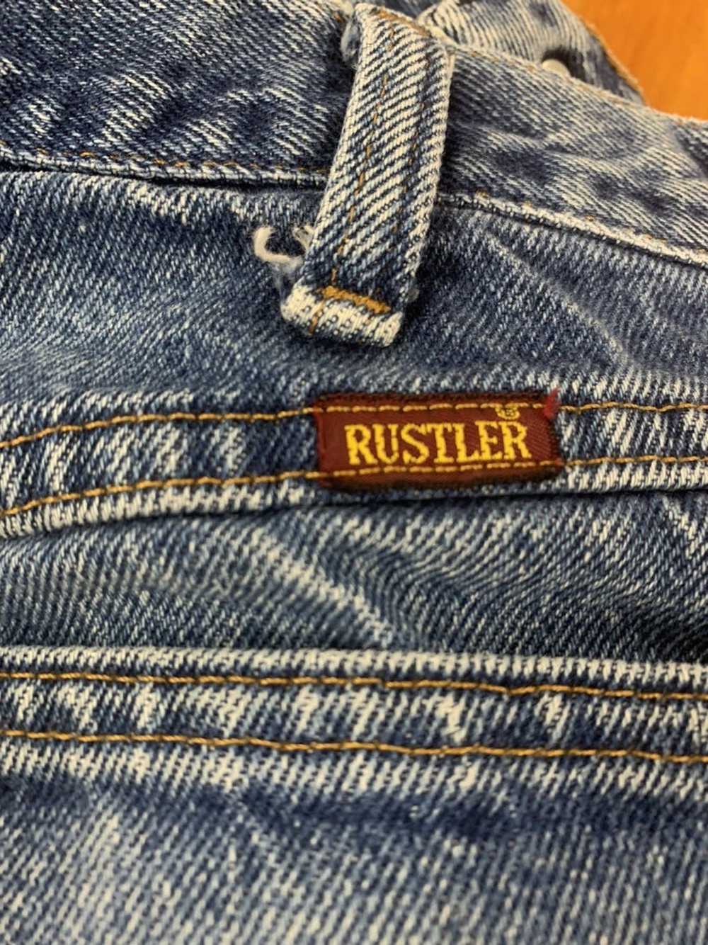 Jean × Vintage Vintage Rustler Distressed Faded J… - image 5