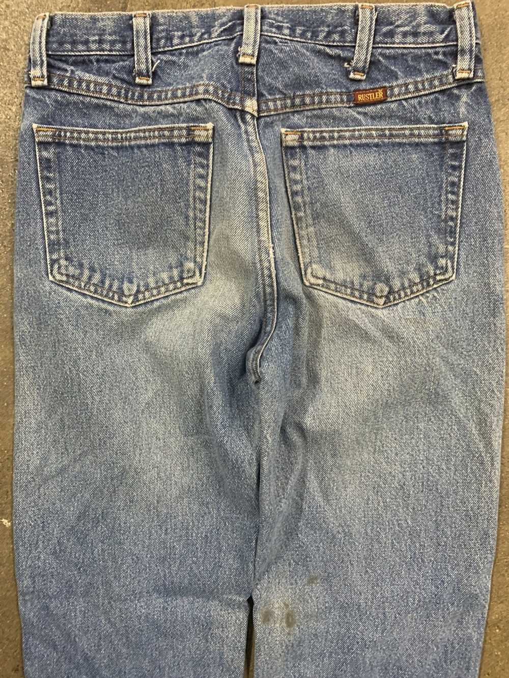 Jean × Vintage Vintage Rustler Distressed Faded J… - image 7